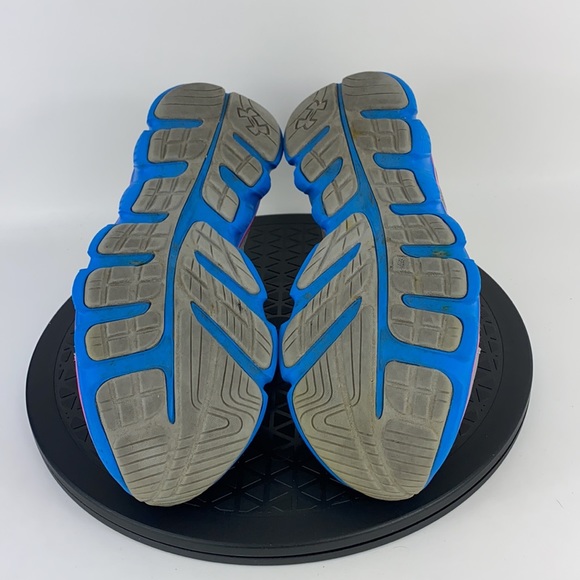 Under Armour Gray/Blue/Pink Athletic Running Shoes 1242015-035 Youth Size 6Y - Picture 10 of 12